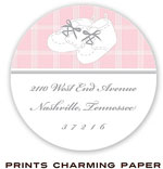 Prints Charming Address Labels - Baby Shoes on Pink (EL2113)