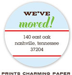 Prints Charming Address Labels - Blue and Red Bands (EL2130)