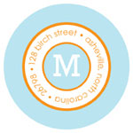 Prints Charming Address Labels - Blue Carriage (L9009)