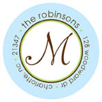 Prints Charming Address Labels - Blue Chain Link (L9023)