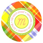 Prints Charming Address Labels - Bright Plaid (L9038)