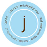 Prints Charming Address Labels - Blue Stripe (L9047)