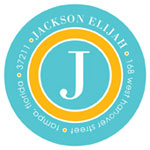 Prints Charming Address Labels - Bright Blue Modern (L9072)