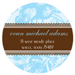 Prints Charming Address Labels - Blue Tonal (L9084)