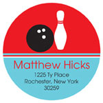 Prints Charming Address Labels - Bowling Party (L9095)