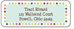 Queen Bee Personalized Return Address Labels - Blue Dotted (LBL-03)