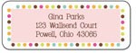 Queen Bee Personalized Return Address Labels - Pink Dotted (LBL-04)