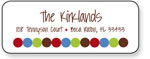 Queen Bee Personalized Return Address Labels - Red Hip Dots (LBL-05)
