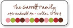 Queen Bee Personalized Return Address Labels - Mauve Hip Dots (LBL-06)