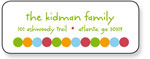 Queen Bee Personalized Return Address Labels - Lime Hip Dots (LBL-07)
