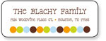 Queen Bee Personalized Return Address Labels - Orange Hip Dots (LBL-08)