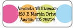 Queen Bee Personalized Return Address Labels - Multi Modern Dot (LBL-12)