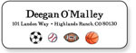 Queen Bee Personalized Return Address Labels - Sports (LBL-23)