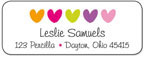 Queen Bee Personalized Return Address Labels - Hearts (LBL-24)