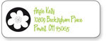Queen Bee Personalized Return Address Labels - Black & White Flowers (LBL-28)