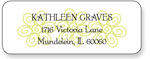 Queen Bee Personalized Return Address Labels - Graphic Flower Green (LBL-29)