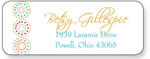 Queen Bee Personalized Return Address Labels - Spirals Orange (LBL-31)