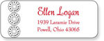 Queen Bee Personalized Return Address Labels - Spirals Black (LBL-32)