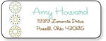 Queen Bee Personalized Return Address Labels - Spirals Aqua (LBL-34)