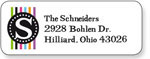 Queen Bee Personalized Return Address Labels - Sassy Stripe (LBL-35)
