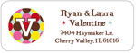 Queen Bee Personalized Return Address Labels - Carnival Dot Yellow (LBL-38)