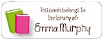 Queen Bee Personalized Return Address Labels - Book Belongs to - Pink (LBL-41)