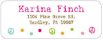 Queen Bee Personalized Return Address Labels - Peace & Love (LBL-44)