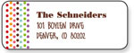 Queen Bee Personalized Return Address Labels - Multi Rainbow Dot (LBL-47)