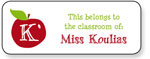 Queen Bee Personalized Return Address Labels - Apple Initial (LBL-50)