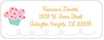 Queen Bee Personalized Return Address Labels - Cupcake Scallop (LBL-43)