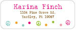 Queen Bee Personalized Return Address Labels - Peace & Love (LBL-44)