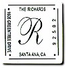 Rytex Square Address Label - Script Initial