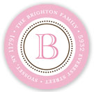 Stacy Claire Boyd Return Address Label/Sticky - Four Square - Pink