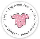 Stacy Claire Boyd Return Address Label/Sticky - Cute Clothesline - Pink