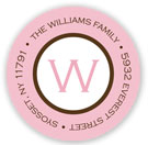 Stacy Claire Boyd Return Address Label/Sticky - Classic Border - Pink