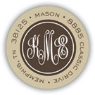 Stacy Claire Boyd Sticky Round Address Label Bisque (LST1001-10018)
