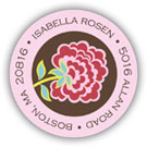Stacy Claire Boyd Sticky Round Address Label Asian Blossom (LST1001-10030)