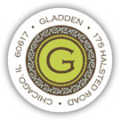 Stacy Claire Boyd Sticky Round Address Label Always and Forever (LST1001-10061)