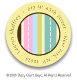 Stacy Claire Boyd Return Address Label/Sticky - Tiny Stitches and Stripes