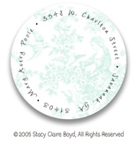 Stacy Claire Boyd Return Address Label/Sticky - Tiny Summerland Toile - Blue