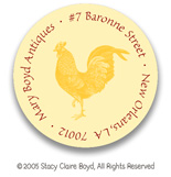 Stacy Claire Boyd Return Address Label/Sticky - Tiny Good Morning Rooster