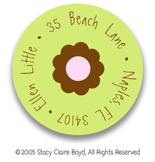 Stacy Claire Boyd Return Address Label/Sticky - Tiny Floral Tote