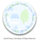 Stacy Claire Boyd Return Address Label/Sticky - Tiny Spring Village