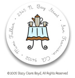 Stacy Claire Boyd Return Address Label/Sticky - Tiny Cafe Au Lait