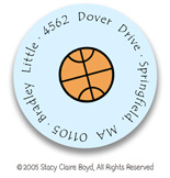 Stacy Claire Boyd Return Address Label/Sticky - Tiny Basketball All-Star