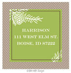 Take Note Designs - Address Labels (Green and Brown Tweed - Fall/Thanksgiving)