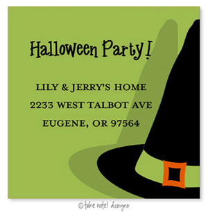 Take Note Designs - Address Labels (Bewitched Hat - Halloween)