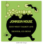 Take Note Designs - Address Labels (Green Cauldron - Halloween)
