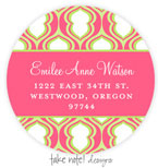 Take Note Designs - Address Labels (Pink Hourglass - Graduation)