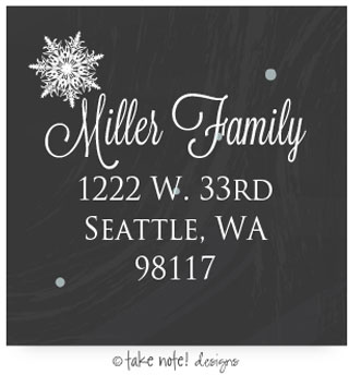 Take Note Designs - Address Labels (Chalkboard and Snow) (TND-L-38118)